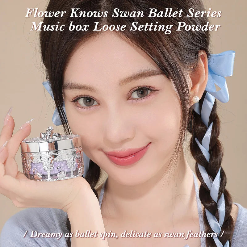 Flower Knows Swan Ballet Series Music box Loose Setting Powder