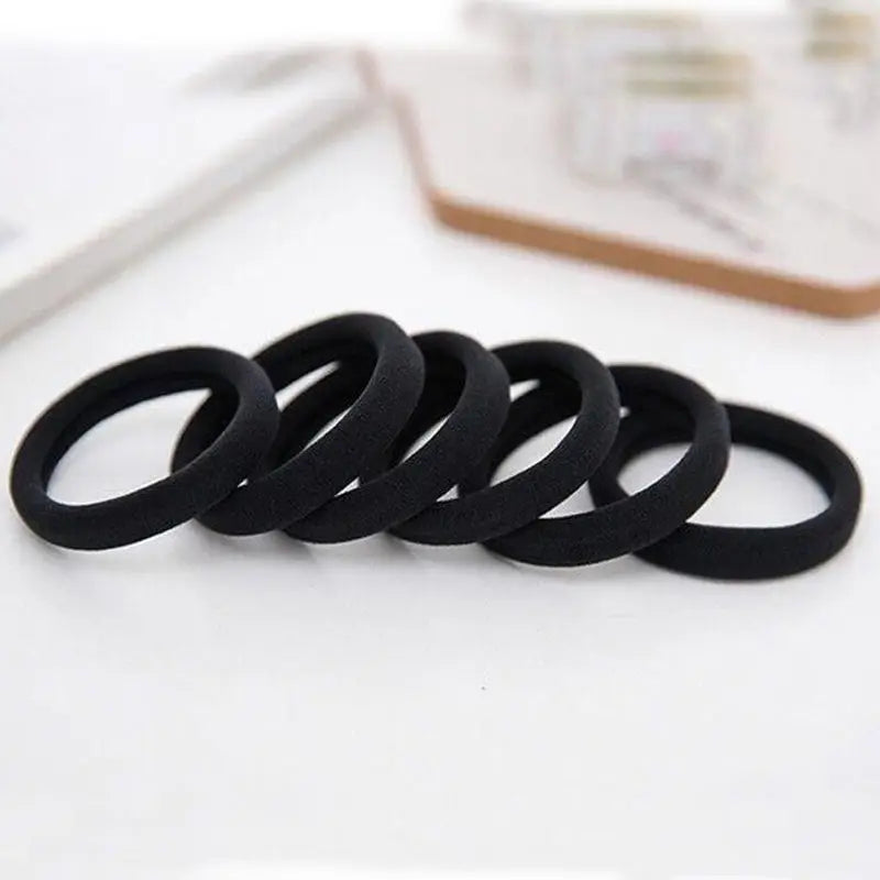 50/200Pcs High Elastic Hair Bands for Women Girls Black Hairband Rubber Ties Ponytail Holder Scrunchies Kids Hair Accessories