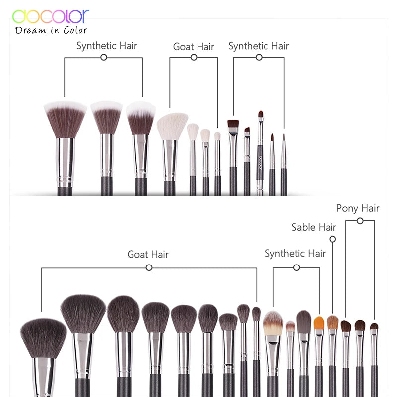 Natural Goat Hair Professional Makeup Brush Set 29pcs