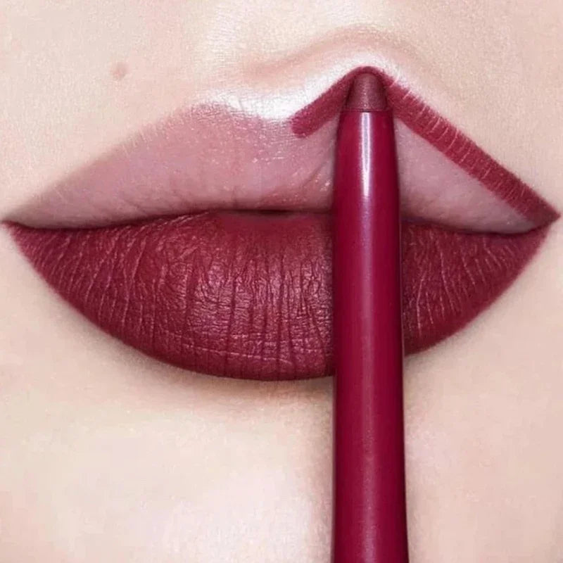 Waterproof Matte Lipliner Pencil, 12Colors