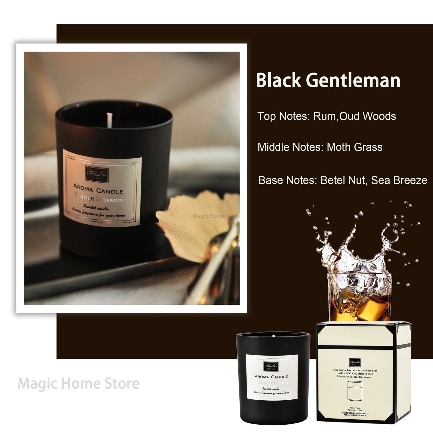 Natural Soy Wax Smokeless Scented Aromatic Candles