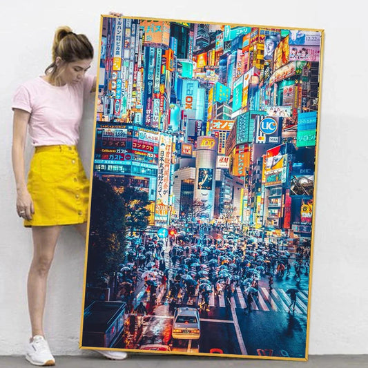 Famous City Landscape Canvas Painting Print