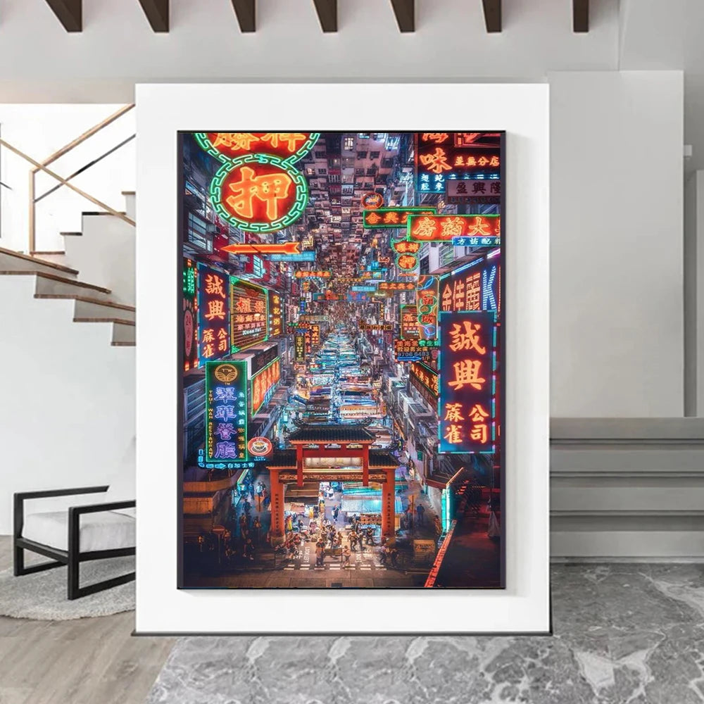 Famous City Landscape Canvas Painting Print