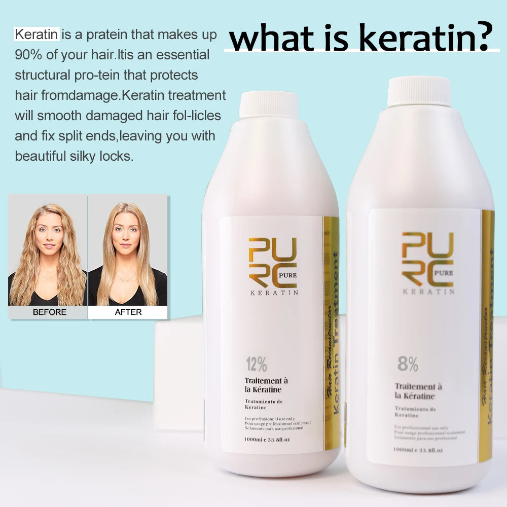 PURC Professional1000ml Keratin Hair Smoothing Treatment