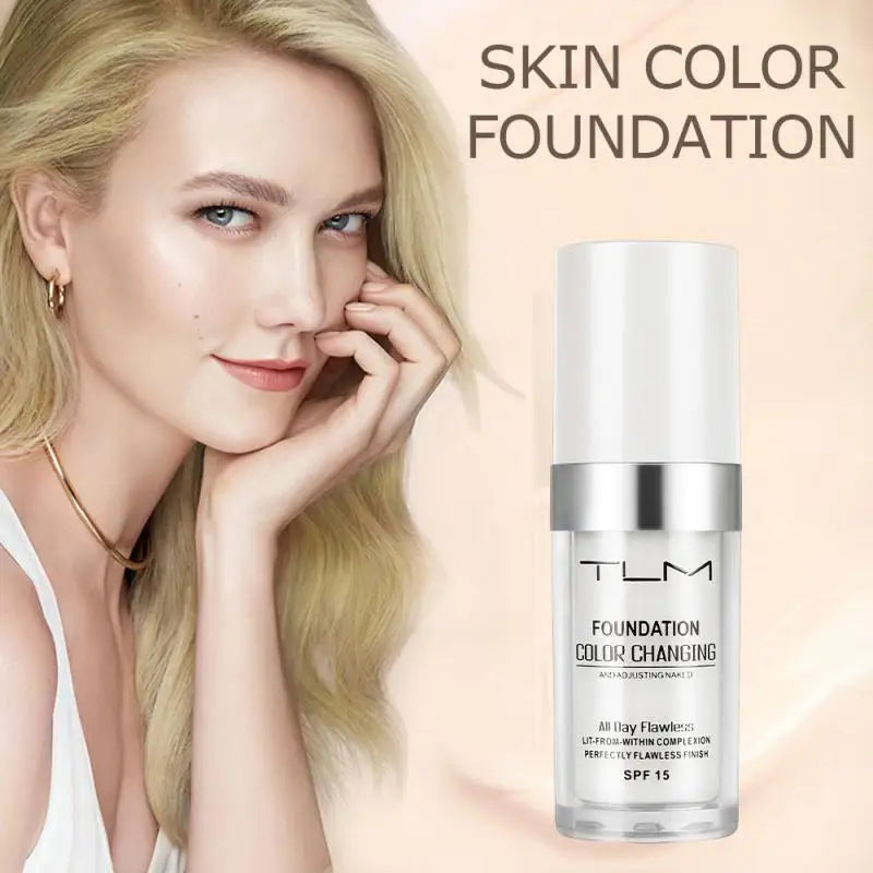 Color Changing Liquid Foundation, Hydrating, Long Lasting 30ml