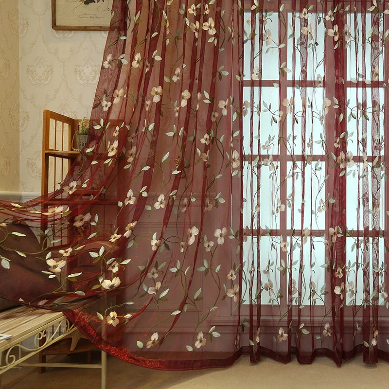 Embroidered Sheer Curtains