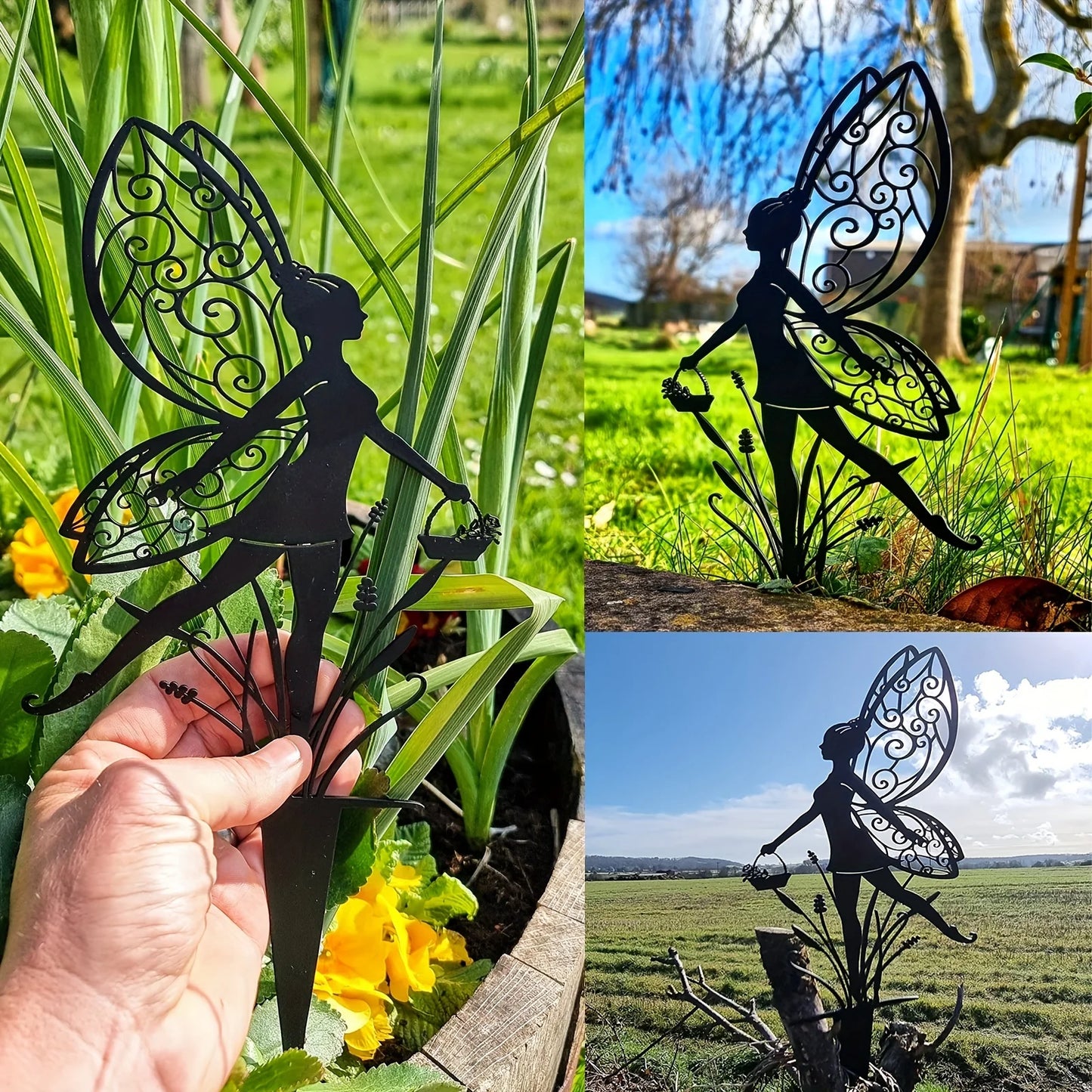 Garden Fairy Metal Outdoor Decor for Your Patio and Lawn