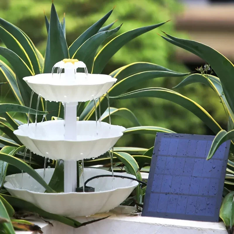 Solar Bird Bath Water Fountain Detachable