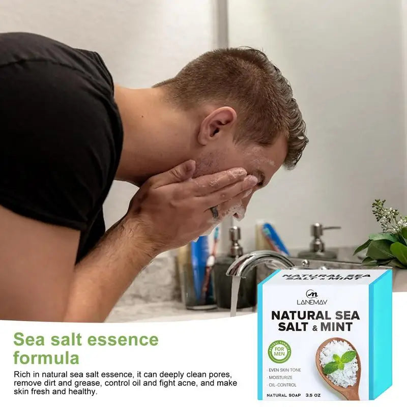 Handmade  Sea Salt Essence Essential Oils Soap for Men