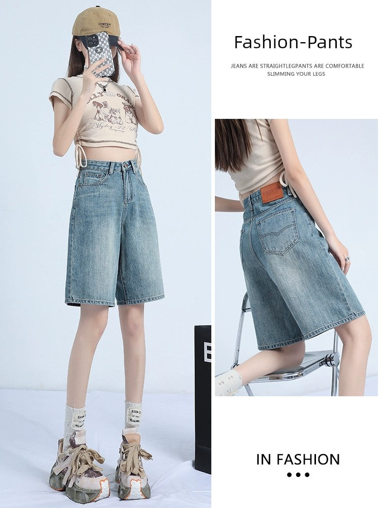 La Chapelle High Waist Slimming Thin Denim Shorts