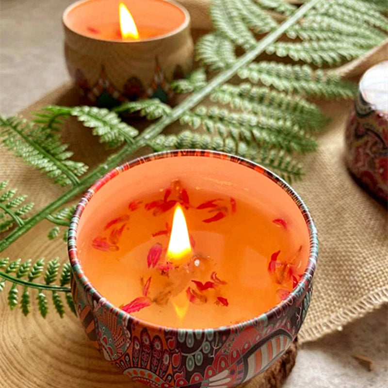 Vintage Flower Soy Wax Scented Candles