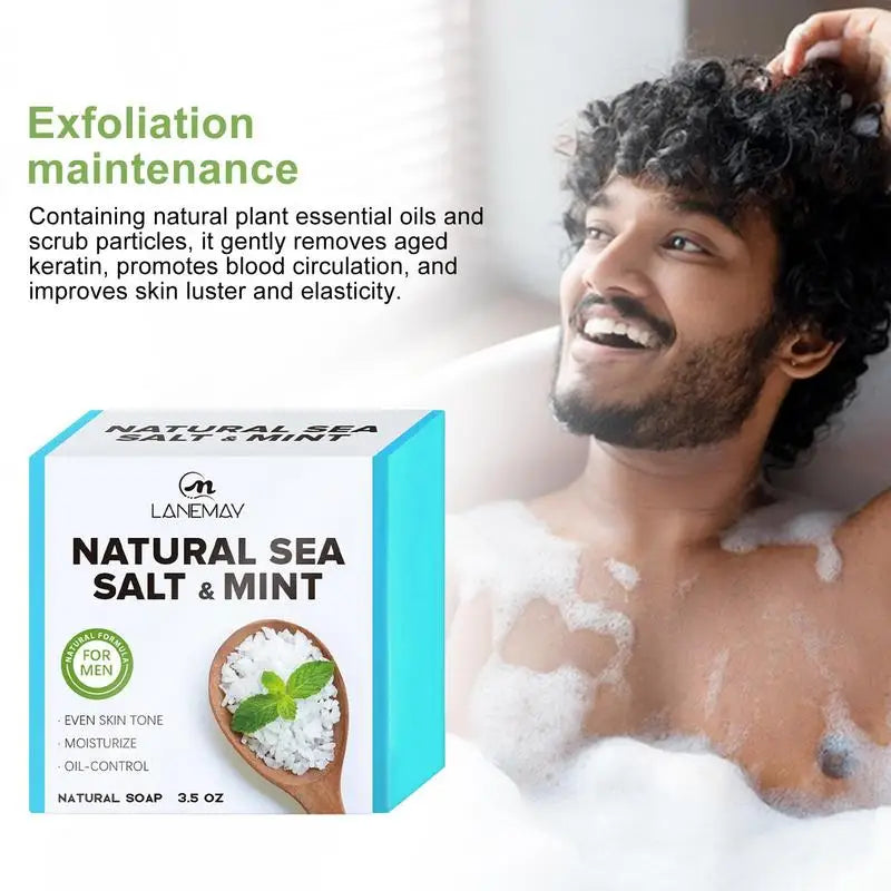 Handmade  Sea Salt Essence Essential Oils Soap for Men