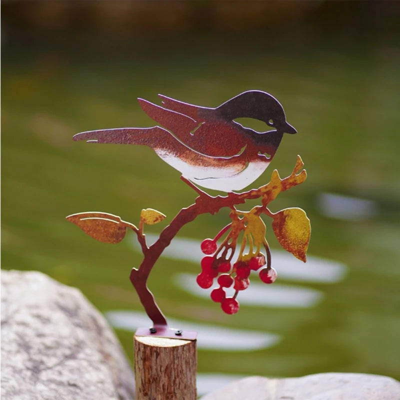 Metal Garden Bird Statue Ornament