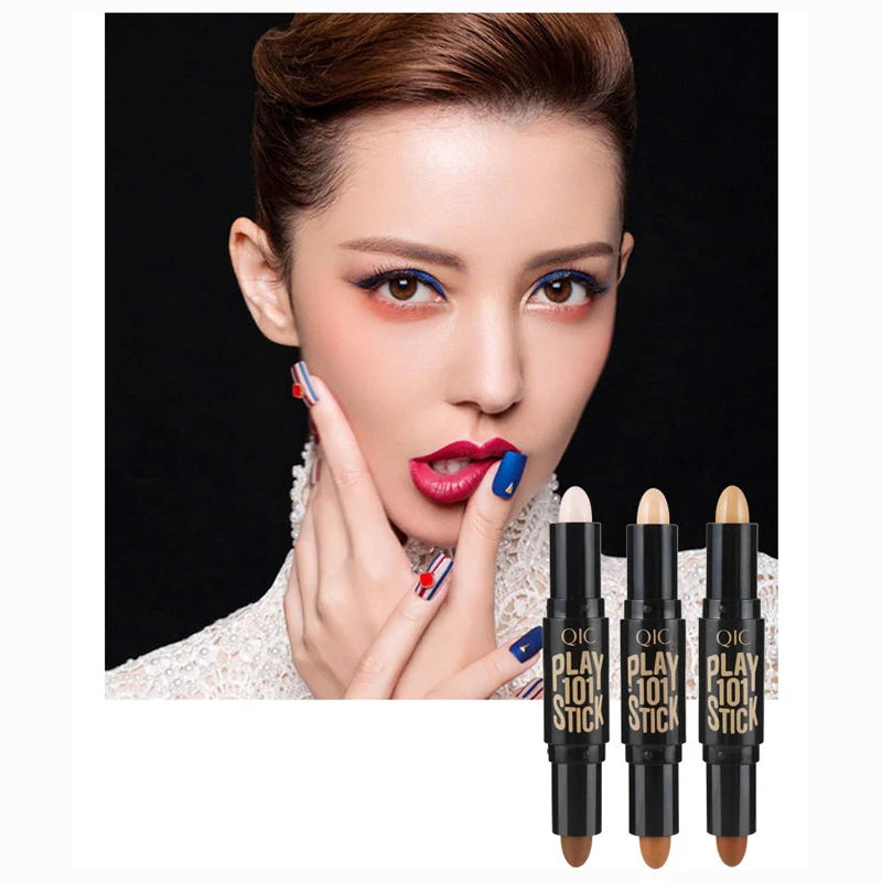 Double-End Concealer Stick Concealer, Highlighter Creamy Pen Contour Cream