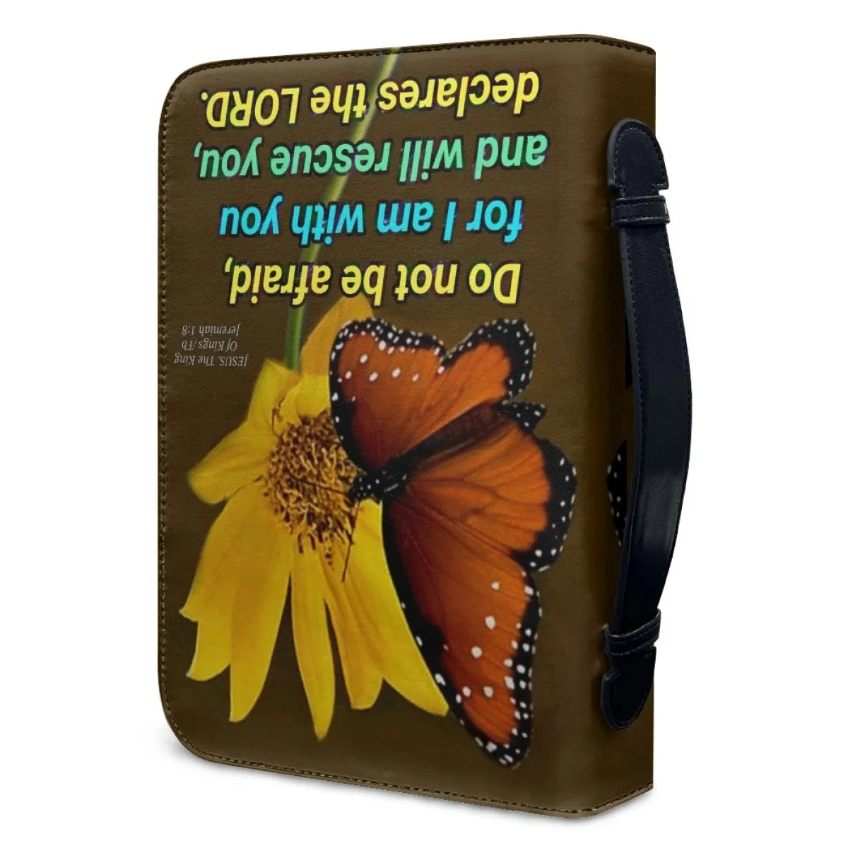 Sunflower Butterfly Bible Bag Zipper Handle