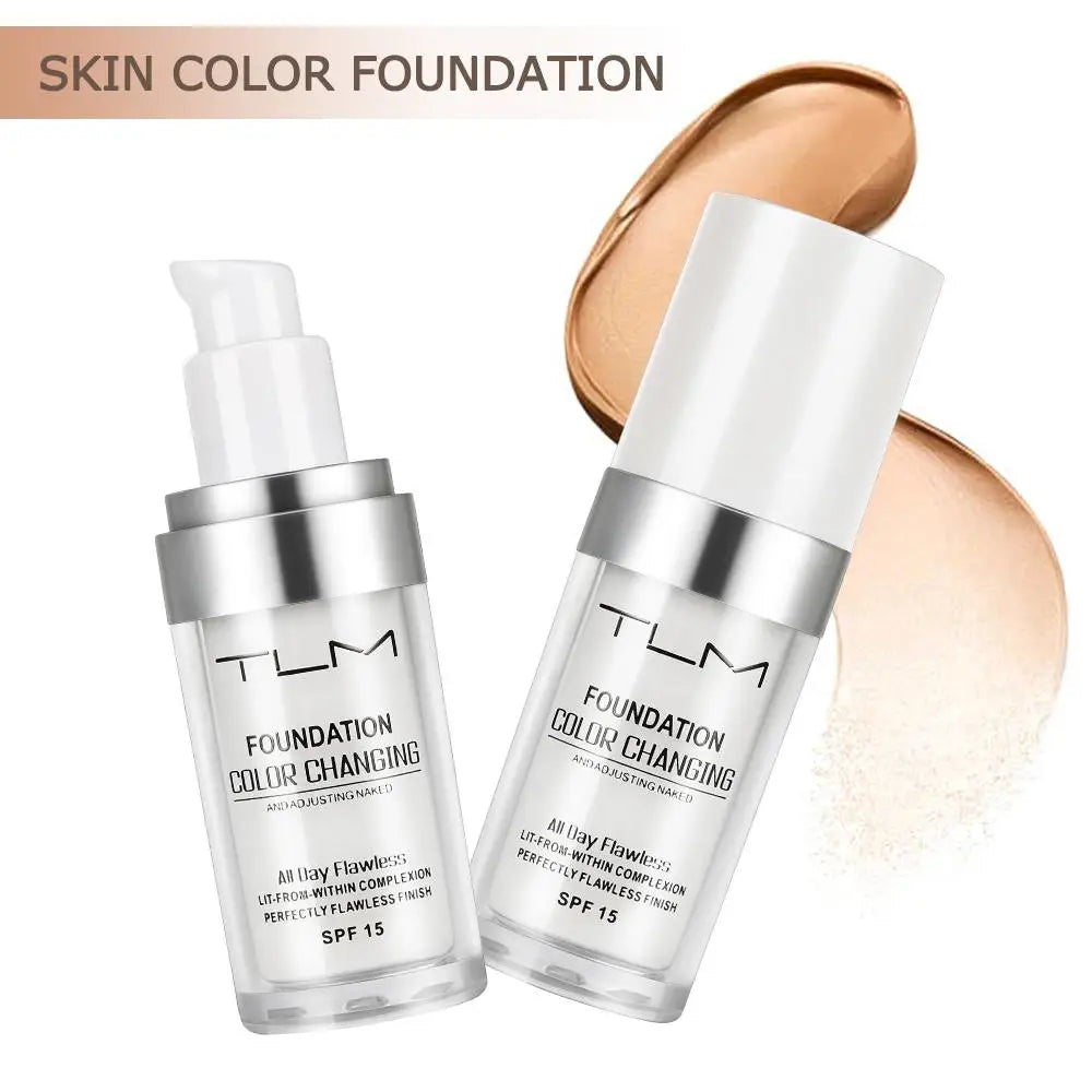 Color Changing Liquid Foundation, Hydrating, Long Lasting 30ml