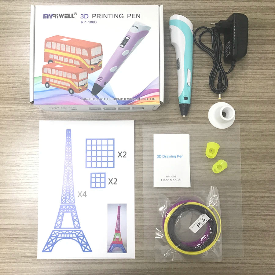 Myriwell 3D Pen LED Display 2nd Generation 3D Printing Pen With 100M