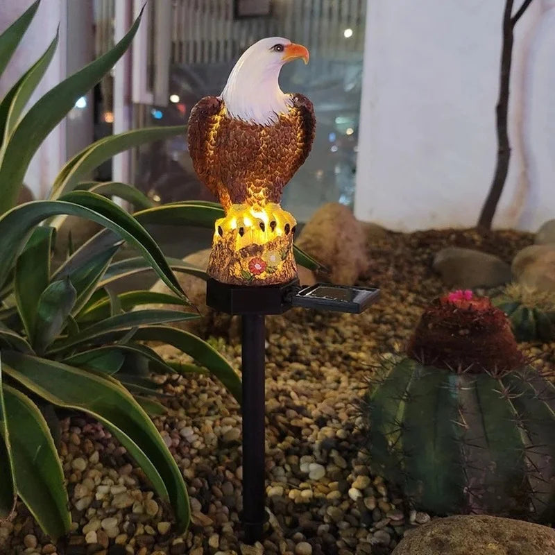 Eagle Statue Waterproof Solar Power LED Light