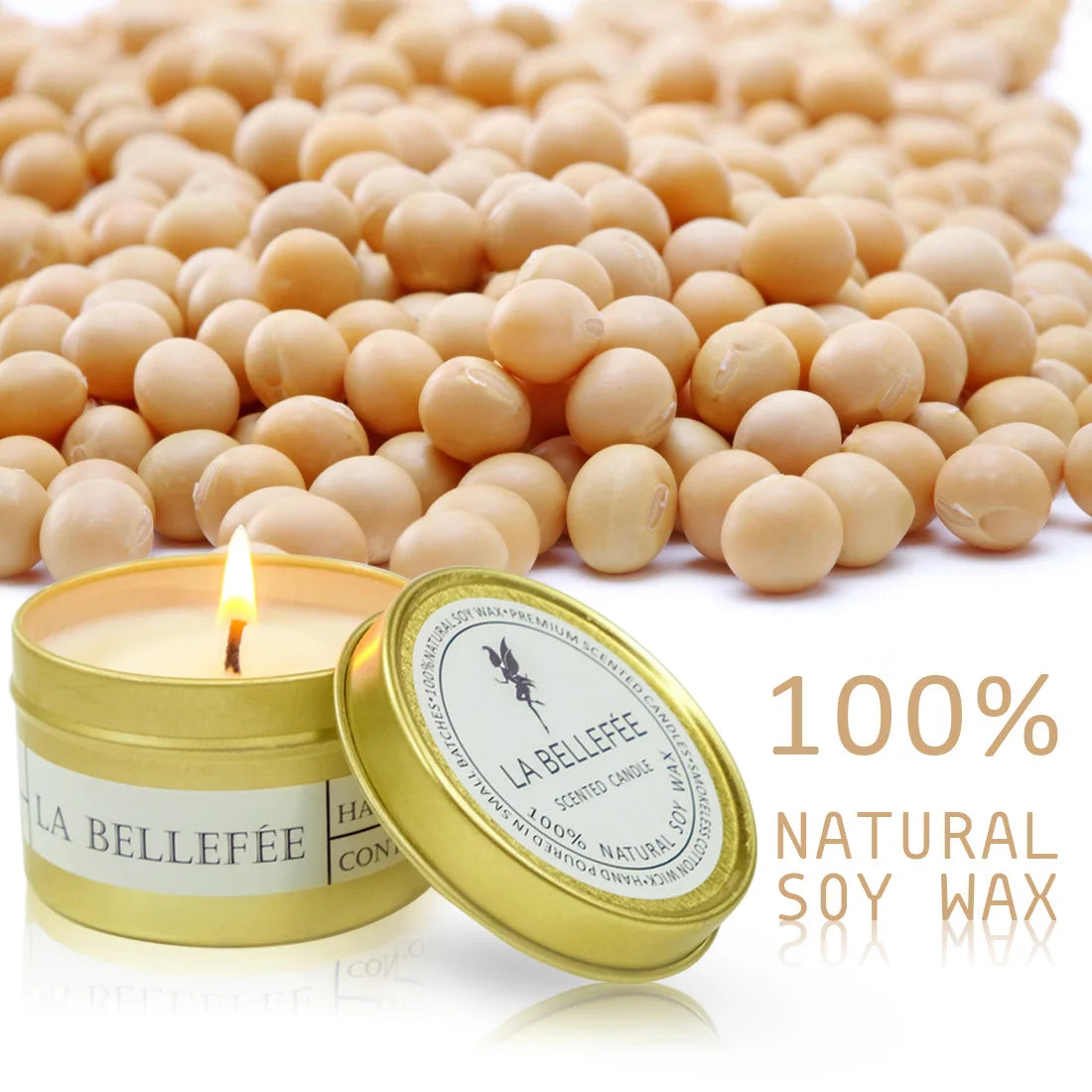 Natural Soy Wax Smokeless Scented Aromatic Candles