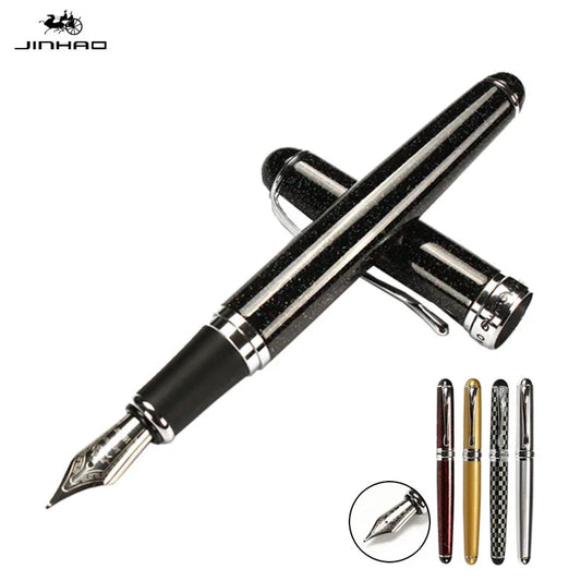 Jinhao X750 Classic Style Silver Clip Metal Fountain Pen 0.5mm Nib