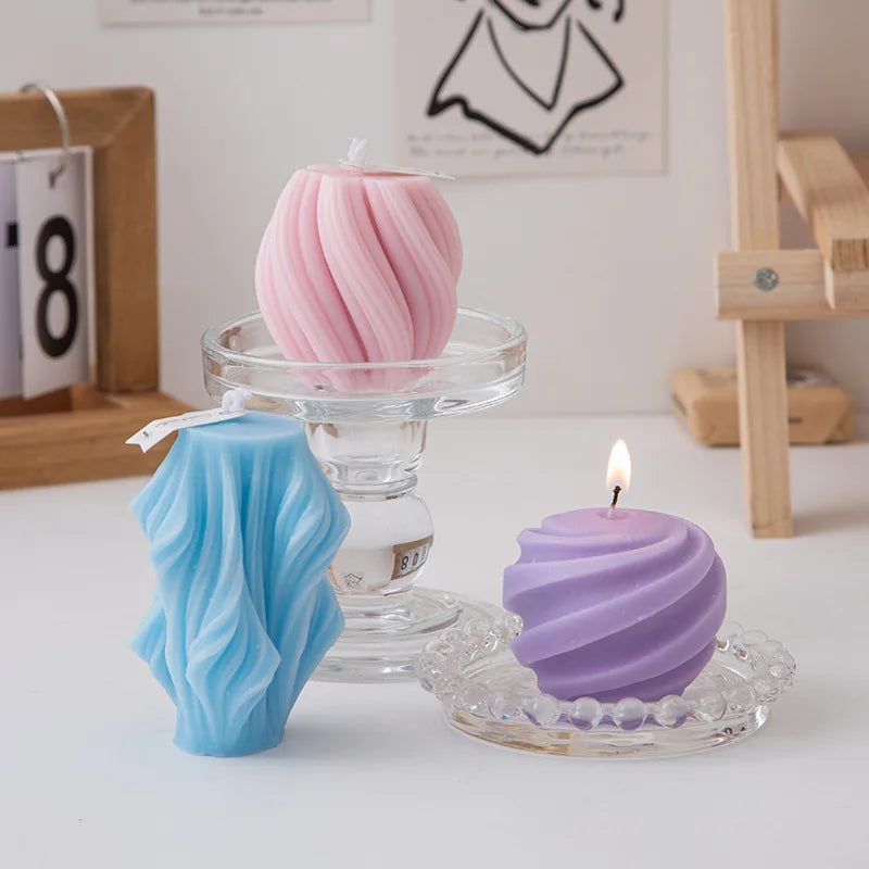 Aromatic 3D Swirl Scented Candles