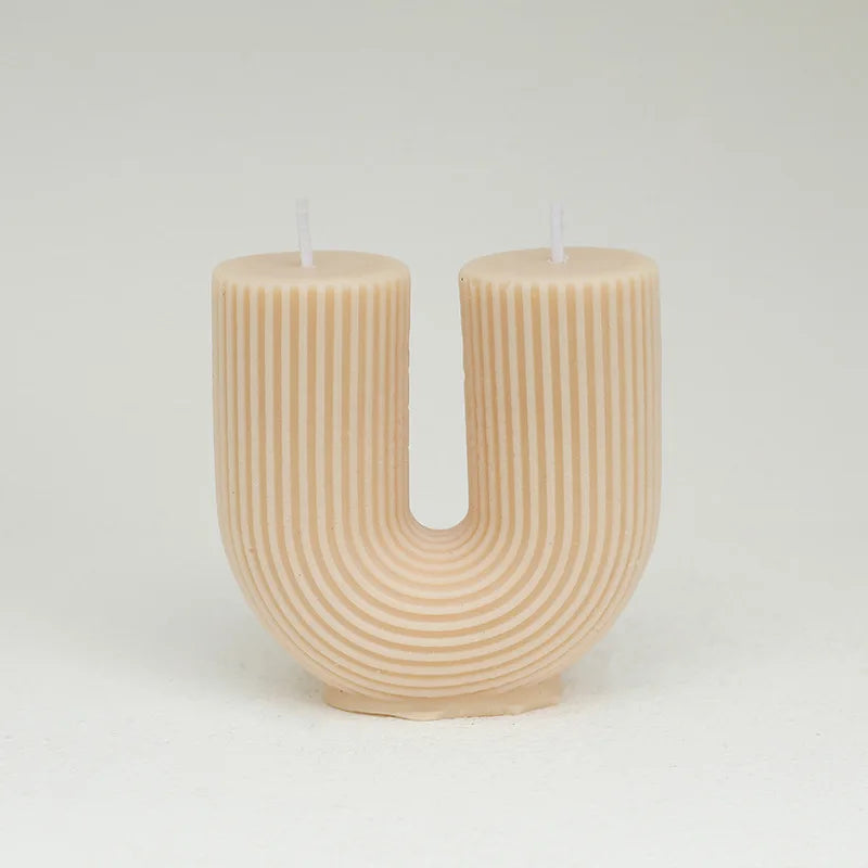 Decorative U-Shaped Geometric Scented Candles