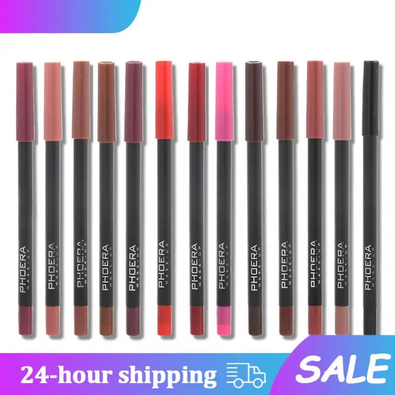 13 Colors Matte Lipliner Pencil, Waterproof