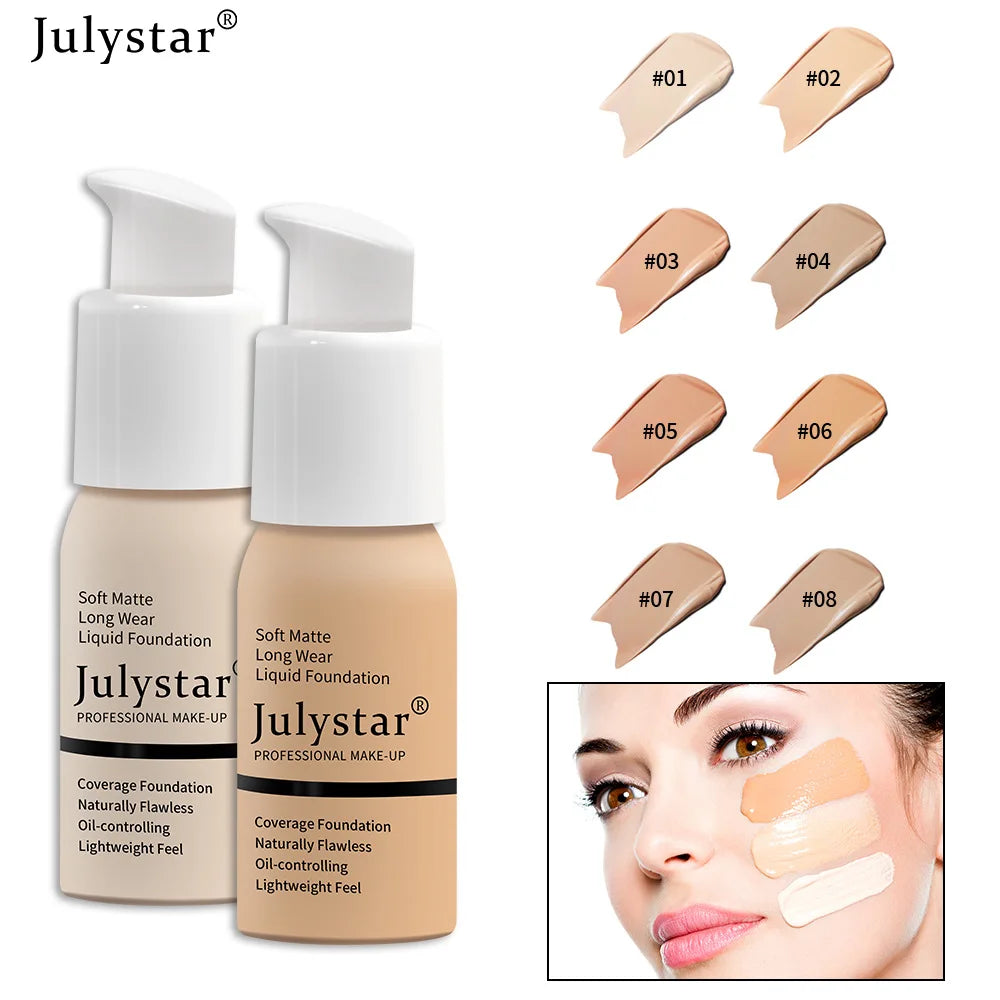 10 Color Liquid Foundation Hydrating, Lasting, Oil-control, Natural Foundation 30ml