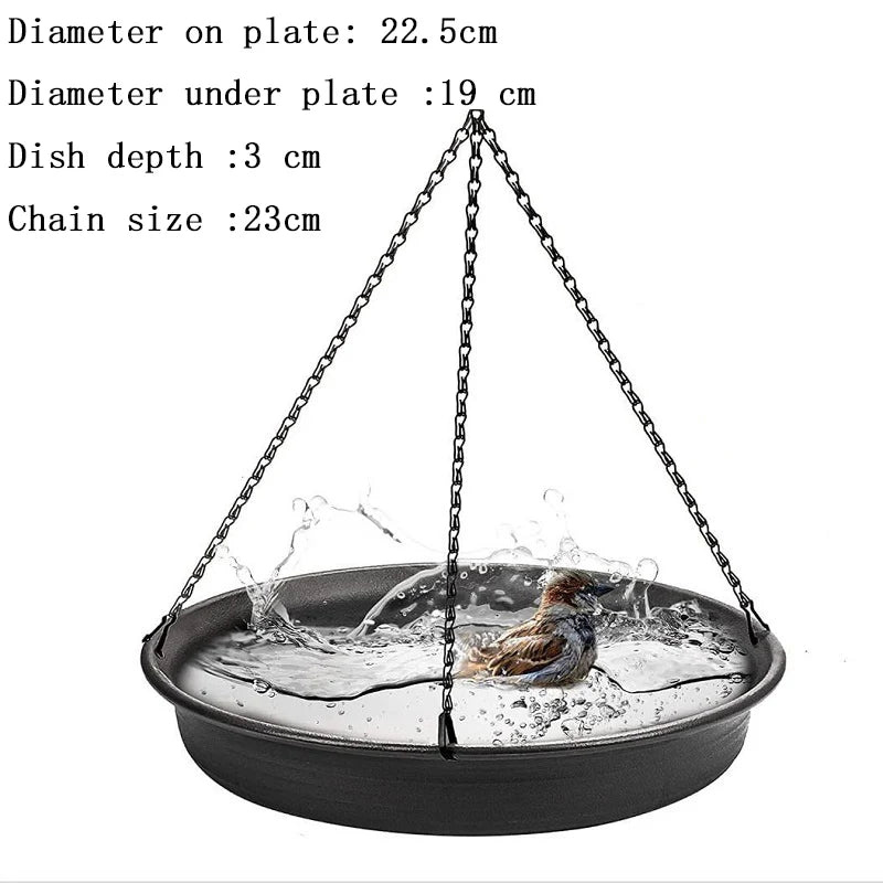 Hanging Bird Feeding Tray Garden Decoration Outdoor Bird Bath Tray Water Drinker Outdoor Garden Yard Decor Pet Feeder