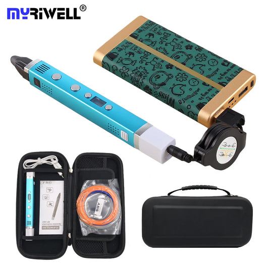 Myriwell 3D Pen LED Screen Smart 3D Printing Pen Mobile Power Supply USB Charging