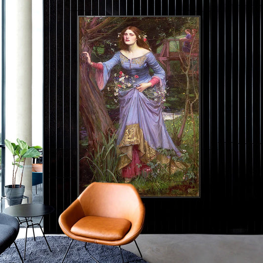 Lady Ophelia By William Waterhouse Canvas Painting Prints