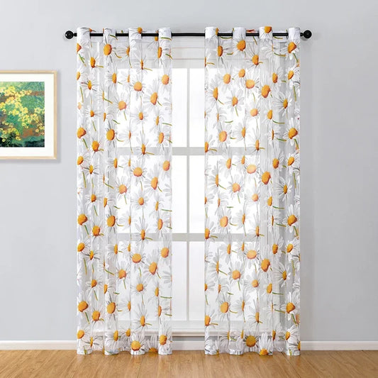 Sheer Sun Floral Sheer Curtains