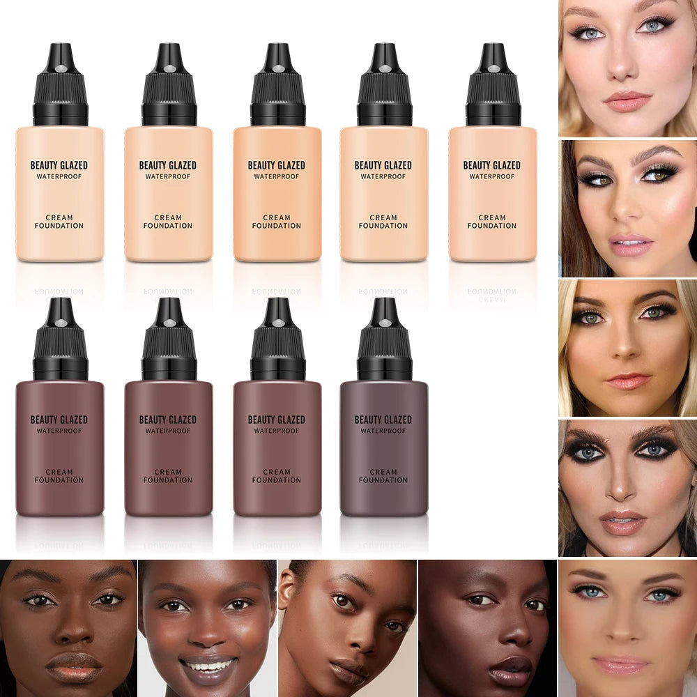 9 Colors Liquid Foundation/Concealer, Waterproof