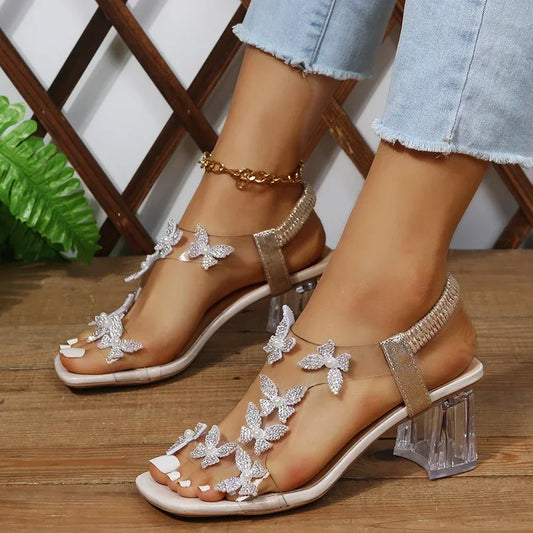 Elegant Designer Rhinestones Sandals