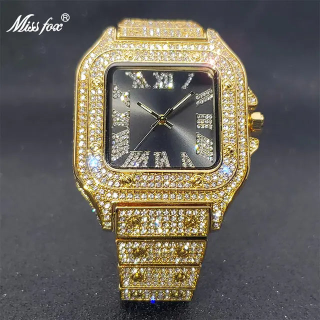 Ice Out Diamond Square Watch