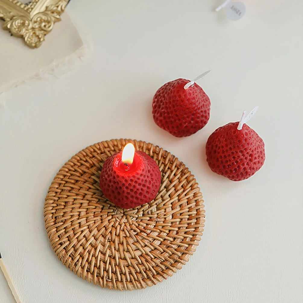 Soy Wax Strawberry Aromatic Candles 1PC/4PCS