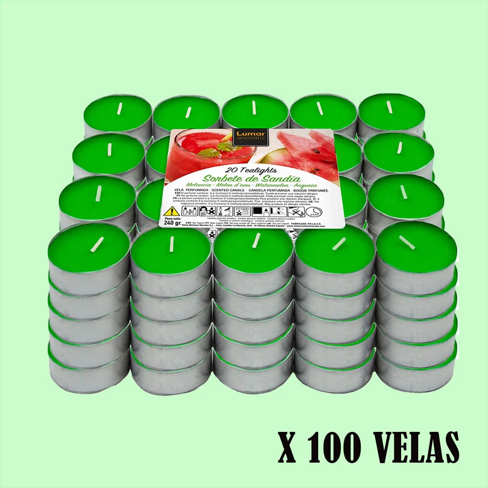 Set 60/100 Aromatic scented candles Tealights duration ± 4,5 hours