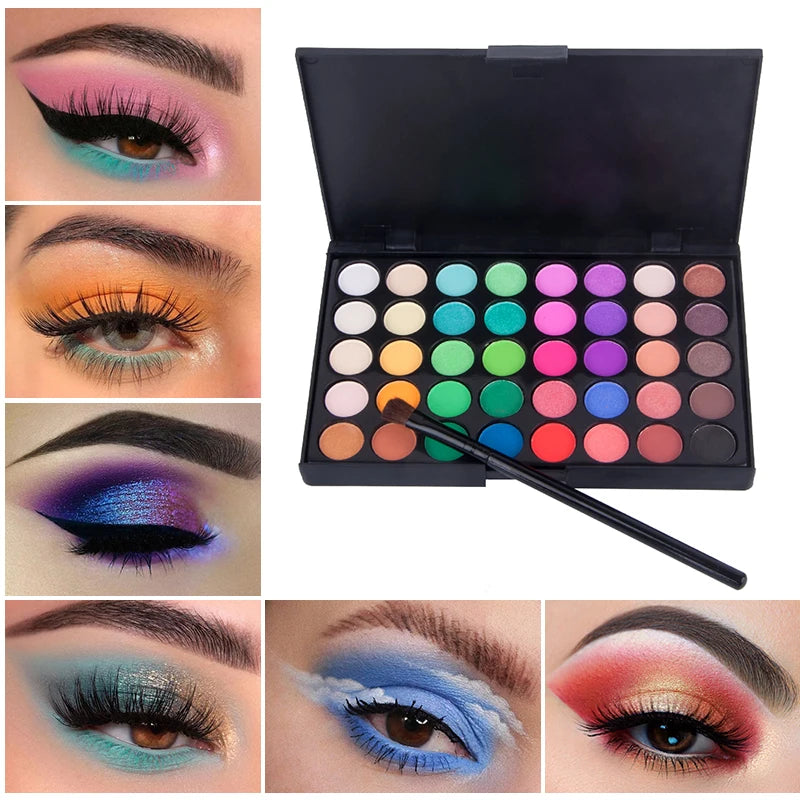 40 Color Matte Eyeshadow Palette Glitter Eye Shadow Waterproof