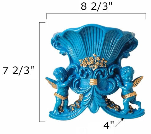 European Resin Angel Wall Vase, 2 sizes, many colors