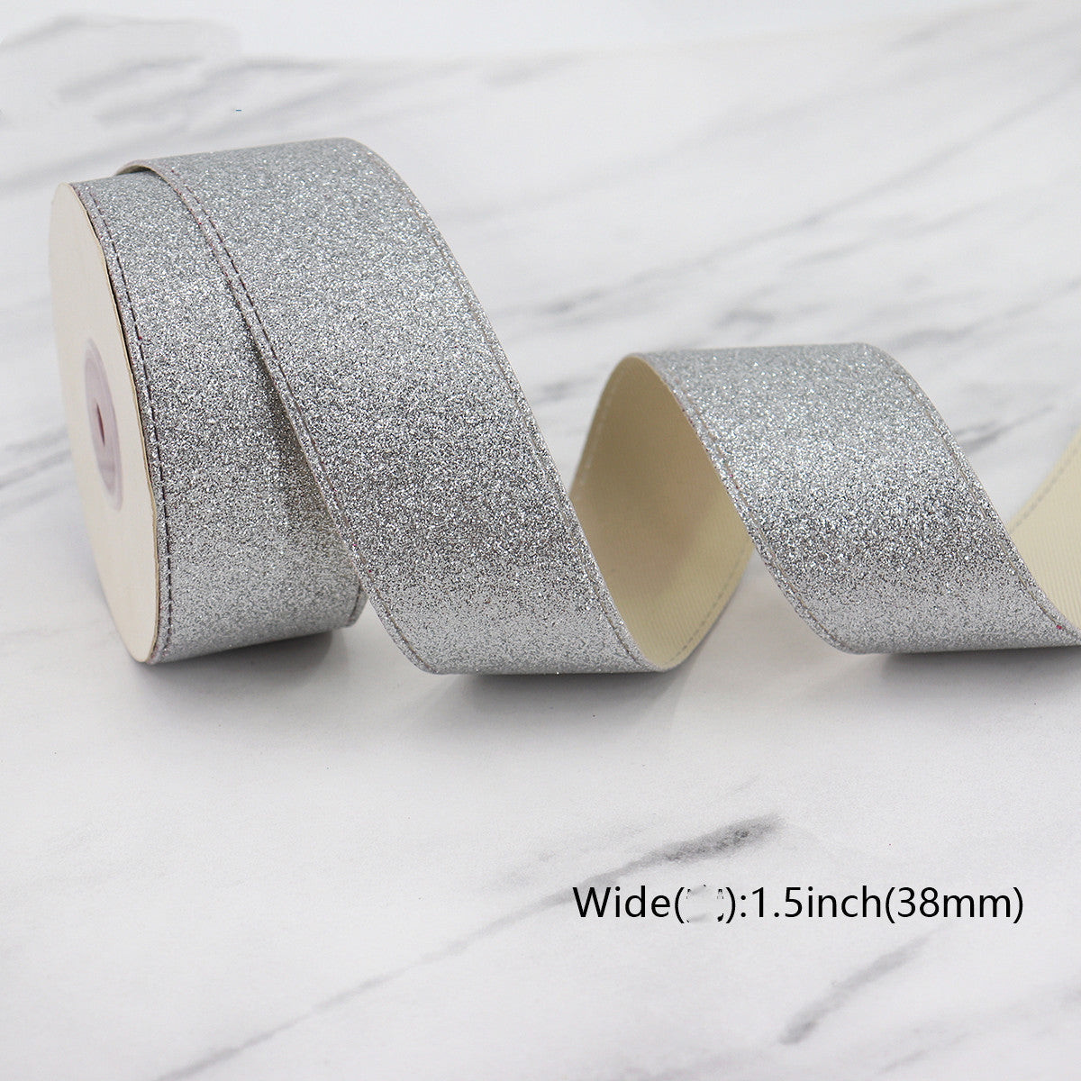 Sparkly Leather Composite Backing Ribbon