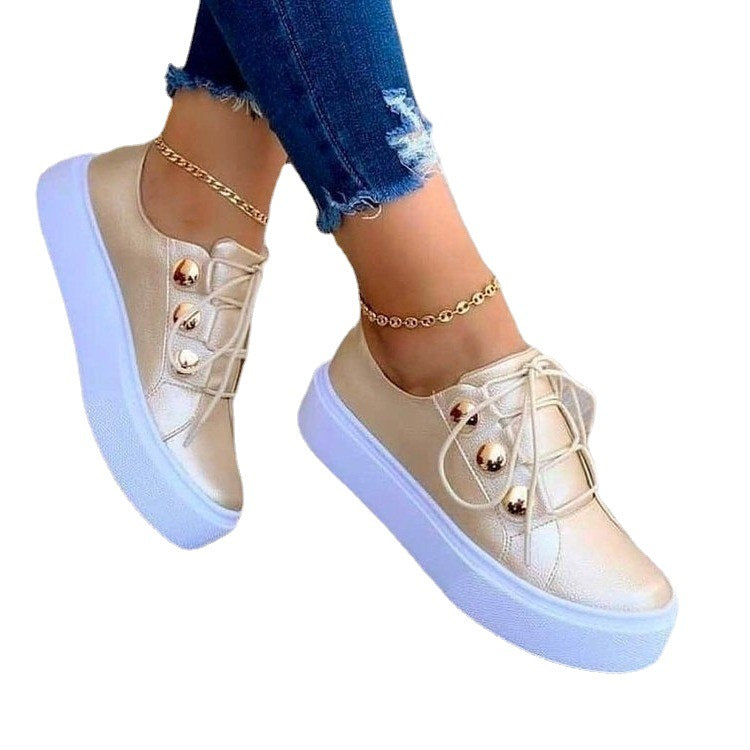 Lace-up Rivet Casual Shoes