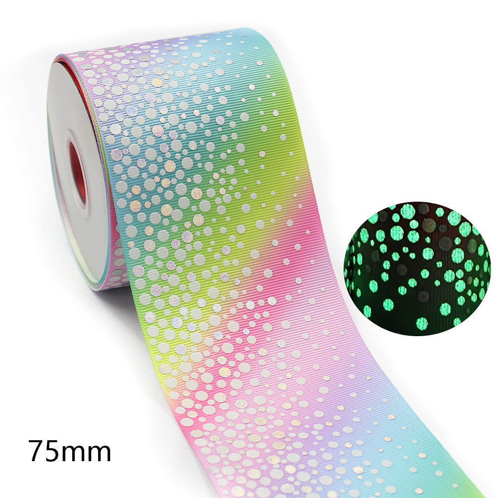 3in Luminous Colorful Ribbon, glow-in-the-dark