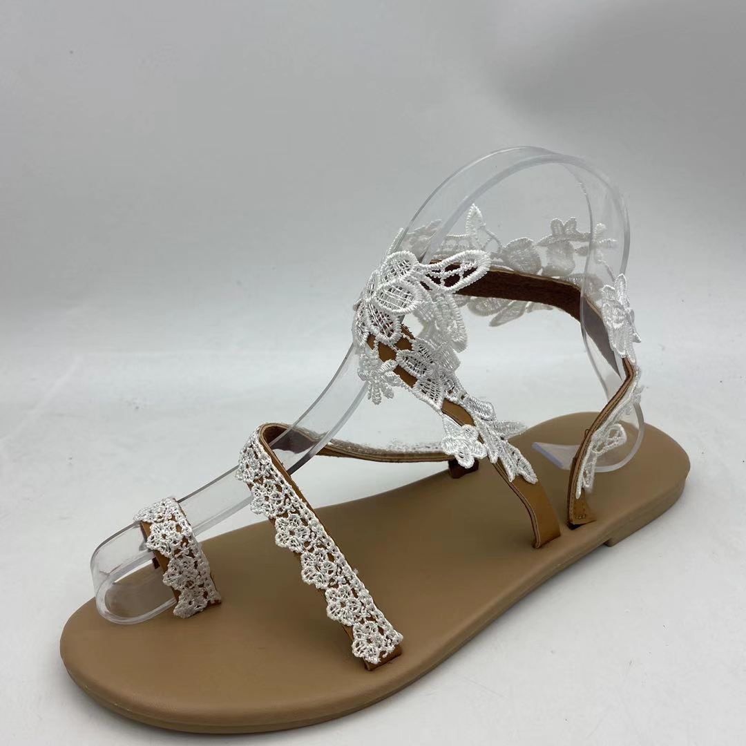 Bohemian Flower Casual Flat Roman Sandals