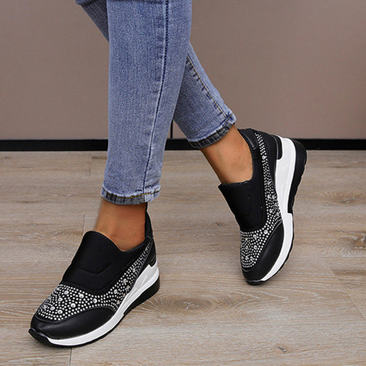 Rhinestone Wedges Flats Shoes