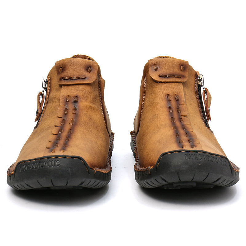 Men's Ankle Boots Zipper Outdoor Hiking Shoes