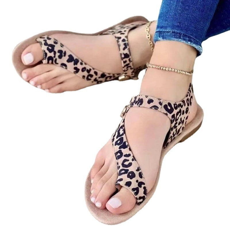 Women's Leopard Print Casual Beach Sandals