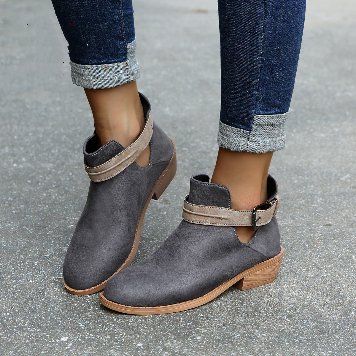 Buckle Ankle Boots