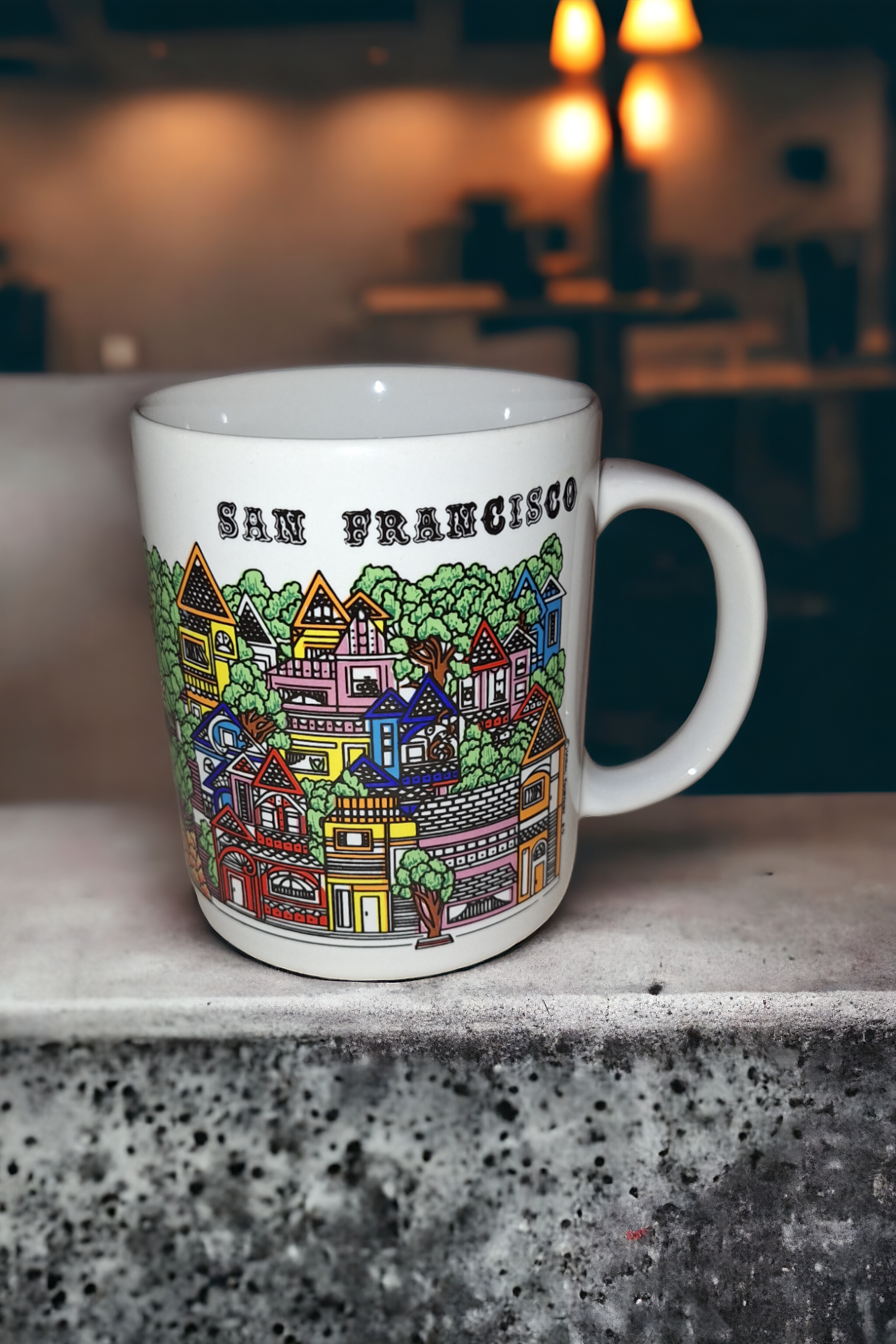 Vintage 1983 San Francisco Souvenir Mug, Lombard Street 14oz.