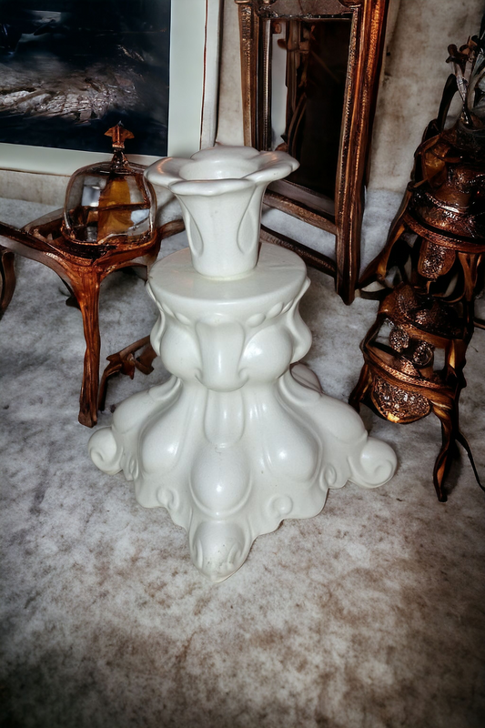 Vintage Ivory Holland Mold Candlestick