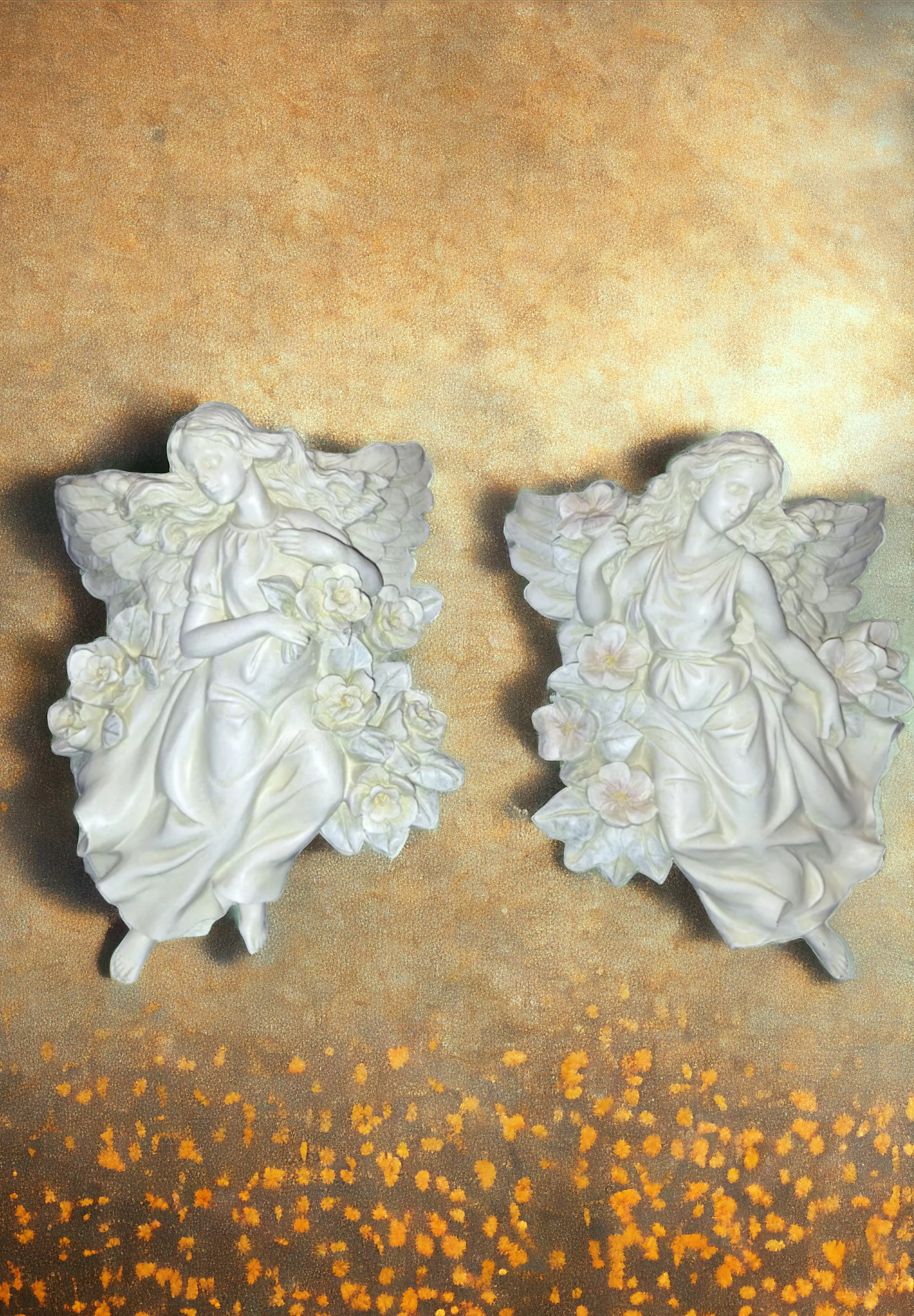 Pair of Fairy Angel Wall Planters